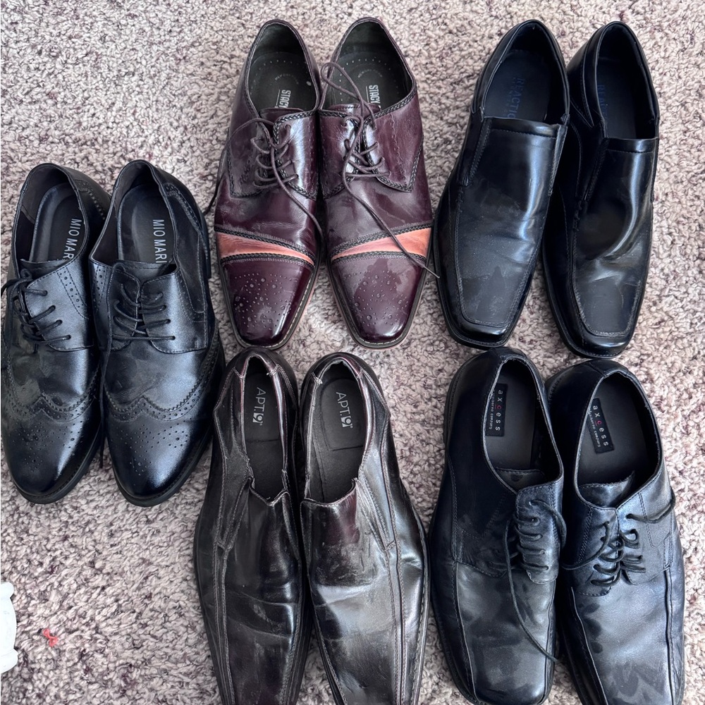 Aldo Men's Black Leather Dress Shoes lot